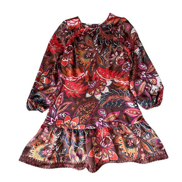 Loft Petite Paisley Shoulder Button Flounce Dress - Picture 5 of 7